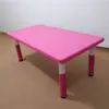 Mesa y silla de plástico ajustables para jardín de infantes mesa rectangular ajustable para aprendizaje infantil y silla mesa de juego y estudio ventas directas de fábrica