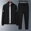 Roupa esportiva plus size de meia-idade Masculina Moletom Primavera e Outono Jaqueta Casual Solta Roupas de Outono para Homens de Meia-idade