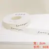 Caja de Regalo de Cumpleaños Estilo Ins con Cinta Extra Dulce Diseño de Texto Cinta de Envoltura Acanalada Lazo para Ramo
