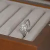 Anel Aberto de Zircônia Micro-Incustada Banhado a Ouro Real, Personalidade, Anel Geométrico Doce de Alta Qualidade, Anel da Moda para Dedo Indicador