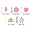 Estrellas Ricas Multielemento, Corazones, Arcoíris, Rayos, Flores, Pegatinas de Chenilla Autoadhesivas Multicolores DIY Listas para Usar
