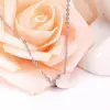 Collar con Colgante de Corazón Estilo Europeo y Americano al por Mayor, Colgante Sencillo y Elegante, Joyería al por Mayor de Collar de Acero Inoxidable con Forma de Corazón para Mujer