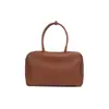 Bolso Boston de Lujo Ligero Bolso de Mano de Nicho de Gama Alta para Mujer de Piel de Vaca Gran Capacidad Piel Genuina Bolso Tote para Viajes