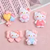 Pajarita de Corazón de Dibujos Animados Meow Creativa Hecha a Mano DIY Accesorios de Pegamento de Crema Resina Accesorios Pequeños Materiales para Joyería Venta al por Mayor