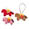 Colgante Creativo de Pony para Año Nuevo, Muñeco Pequeño de Hazte Rico Pronto, Llavero, Accesorio para el Cabello, Accesorio para la Ropa, Artículos de Peluche al por Mayor