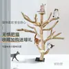 Árbol para gatos resistente al desgaste antiadherente para pelo tronco de madera maciza tronco de árbol muerto casa grande para gatos árbol rascador de celebridad de internet plataforma de salto para mascotas integrada