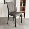 Cadeira de jantar de luxo leve cadeira moderna simples uso doméstico cadeira com encosto nórdico cadeira para mesa de jantar de hotel restaurante banqueta de mahjong metal