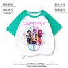 Transfronterizo Nuevo Producto K-Pop Hunter Grupo de Chicas Periféricos Niños y Niñas Camisetas de Manga Corta Ropa Nueva de Verano Tendencia