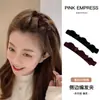 Grampo de Cabelo Trançado de Camada Dupla Preguiçoso para Mulheres, Grampo Lateral, Piranha para o Topo da Cabeça, Grampo de Veludo para Franja, Acessório de Cabelo
