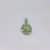 Colgante Natural de Plata S925 Chapado en Platino con Incrustación de Piedra de Uva, Estilo de Lujo Ligero, Cadena No Incluida