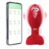Controle Remoto por App Flor Rosa Vibratória Oscilante Plug Anal para Mulheres, Vibração Forte para e Estimulação Anal, Brinquedo para Próstata
