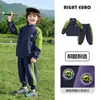 Conjunto Deportivo de Bloques de Color para Niños Estilo Primavera y Otoño Chaqueta y Pantalones 2026 Nuevo Conjunto de Otoño para Niños Conjunto de Dos Piezas