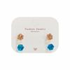 Pendientes Cuadrados de Vidrio de Colores para Mujer con Agujas de Plata, Diseño de Lujo Ligero de Nicho, Pendientes Huazi Geométricos de Personalidad Dopamina