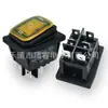 Interruptor de Balancín Kcd4 Rojo Impermeable de 30A con Luz de 6 Pines 3 Velocidades Panel Liso Conectado Interruptor Impermeable para Exteriores Amarillo