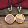 Colgante Tangka, Moneda del Espíritu de la Montaña, Cinabrio, Bagua, Moneda de Latón, Moneda Antigua Taoísta, Colgante Caja Gawu, Collar de Joyería Estilo Chino