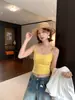 Camisola de Verão Sem Mangas com Contas Multicor e Design de Costas Cruzadas, Sutiã Embutido, Copas Fixas, Pode Ser Usada como Peça Íntima ou Top Externo para Mulheres