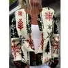 Suéter de Mujer para Otoño e Invierno 2024 Elemento Animal Suéter Floral Cárdigan Chaqueta de Cuello Redondo Top