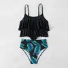 Bikini Transfronterizo Nuevo 2026 Traje de Baño Sexy de Dos Piezas Europeo y Americano Bikini con Volantes Moderno Traje de Baño de Playa para Mujeres