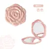 Espelho Pequeno Dobrável Rosa Personalizado, Espelho de Bolso Mini Ampliador Portátil de Dupla Face, Espelho de Maquiagem