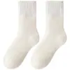 Calcetines de cachemira para mujer para otoño e invierno, calcetines de media pantorrilla con forro polar extra y lana gruesa, calcetines de maternidad, calcetines cálidos para dormir, calcetines largos de invierno para el hogar