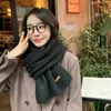 2022 nuevo bufanda de alta calidad para mujer invierno estilo coreano versátil estudiante tejido lana blanco cálido bufanda gruesa