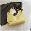 2026 Bolso de Hombro Pu de Comercio Exterior Transfronterizo Nuevo Bolso Tote de Gran Capacidad Color Sólido Bolso Casual de Alta Calidad para el Trabajo