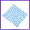 Toalla cuadrada de seis capas de gasa seersucker de color liso toalla para babas de bebé toalla de algodón absorbente para babas de color liso bordado publicidad