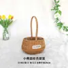 Bolso Tejido a Mano Cesta Bolso de Mano Souvenir Almacenamiento de Bolsos Paja Mimbre Cesta de Ratán Cesta de Imitación de Ratán Cesta de Flores de Mimbre