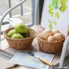 Cesta de almacenamiento para frutas tejida de imitación de ratán, cesta de aperitivos para restaurante, cesta para papas fritas, cesta de almacenamiento de escritorio, venta al por mayor.