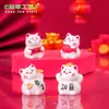 Figuritas de gato de la suerte en miniatura, creativas y adorables para la buena fortuna - Accesorios decorativos DIY para coches, escritorios y otros espacios pequeños