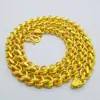 Collar Chapado en Oro para Hombre, Joyería de Oro Sudafricana, Oro Pulido a la Llama, Mismo Color por Dentro y por Fuera, Tendencia Nacional