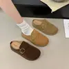 Estilo meia-sapatilha, sapatos femininos plus size, novo design moderno, sapatos casuais de sola grossa, chinelos de sola grossa, mocassins sem cadarço, 2026