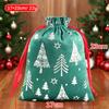 Nueva Bolsa de Regalo de Navidad Transfronteriza Fiesta Día de San Valentín Bolsa de Embalaje de Regalo Navidad Lino Solapa Bolsillo Pantalones Personalización
