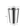 Taza de cerveza de acero inoxidable 304 transfronteriza, taza de agua de una sola capa de gran capacidad, copa de vino con borde enrollado, taza para té de leche y café, con logo