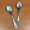 Talheres de Aço Inoxidável de Alta Qualidade, Jateados, Colher Comunal, Escumadeira Comunal, para Casa, Hotel, Restaurante, Cantina, Colher de Servir, Escumadeira de Servir