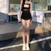 Shorts de Mezclilla de Cintura Alta para Mujer, Verano 2022, Diseño Sexy Delgado, Reductor Cordón Pierna Ancha Hot Pants