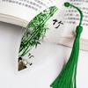 Pingjiang estilo chino ciruelo, orquídea, bambú y crisantemo vena de hoja marcapáginas hermoso fresco logotipo de luna llena regalo de cumpleaños negocio al por mayor