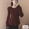 Suéter de Punto para Mujer con Estilo Suave, Lazo, Cuello Redondo y Mangas Largas, Nuevo Estilo de Invierno, Top de Alta Gama con Volantes, Cintura Ajustada y Adelgazante