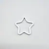 Llavero de estrella de cinco puntas pintado con aerosol de color, anillo plano cerrado, llavero hecho a mano, llavero DIY, accesorios de joyería, colgante