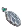 Ágata de Gelo Branca Natural Pingente de Buda de Gelo de Alta Qualidade Colar de Jade Banhado a Prata Corrente de Pingente de Buda Maitreya da Moda