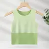 Chaleco de terciopelo de doble cara para otoño e invierno, sin costuras, para niños y niñas, con parte inferior elástica, para protección cálida del vientre de bebés y niños