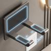 Soporte para secador de pelo sin perforaciones, soporte para secador de pelo de baño, soporte de pared para secador, artefacto de almacenamiento