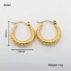 Pendientes Populares Europeos y Americanos de Acero Inoxidable para Mujer, Lujo Accesible Pendientes Elegantes Retro Transfronterizos U Joyería de Acero de Titanio de Gama Alta