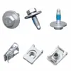 Tornillo de Fijación para Coche Hexagonal Externo Cabeza Plana con Arandela M6*18 Tornillo Autorroscante Tuerca de Resorte Tuerca de Clip en U