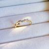 Estilo Japonês Luz Madura Elegante Luz Luxo Atmosfera Requintada Extremamente Fino Anel Empilhado Feminino Distintivo All-match High-end Sense Ring