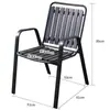 Mesas y Sillas Impermeables para Exteriores, Sillas de Balcón para Exteriores, Juegos de Mesa y Sillas para Patios de Ocio, Mesa y Sillas de Té para Jardín, Sillas de Ratán para Exteriores