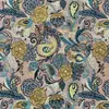 Producción en fábrica y venta al por mayor de tela jacquard teñida en hilo, jacquard de estilo étnico, cola de fénix, tela de poliéster y algodón de alta densidad.