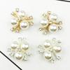 Versión coreana de flor de perla de diamantes de imitación corazón Margarita Niños DIY accesorios para el cabello hechos a mano disco de aleación hebilla de diamante accesorios de joyería venta al por mayor