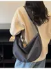 Bolsa Tote Plisada de Alta Gama para Mujer, Estilo Coreano de Moda Tendencia, Bolso de Hombro Cruzado de Gran Capacidad, Bolso Simple de Axila, Comercio Exterior