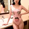 Lingerie Erótica Lingerie Erótica Tamanho Plus Tentação Sexy Fundo Aberto Roupa do Mar Rosto Expressão Rosto Sorridente Botão de Pressão Body Roupa de Banho